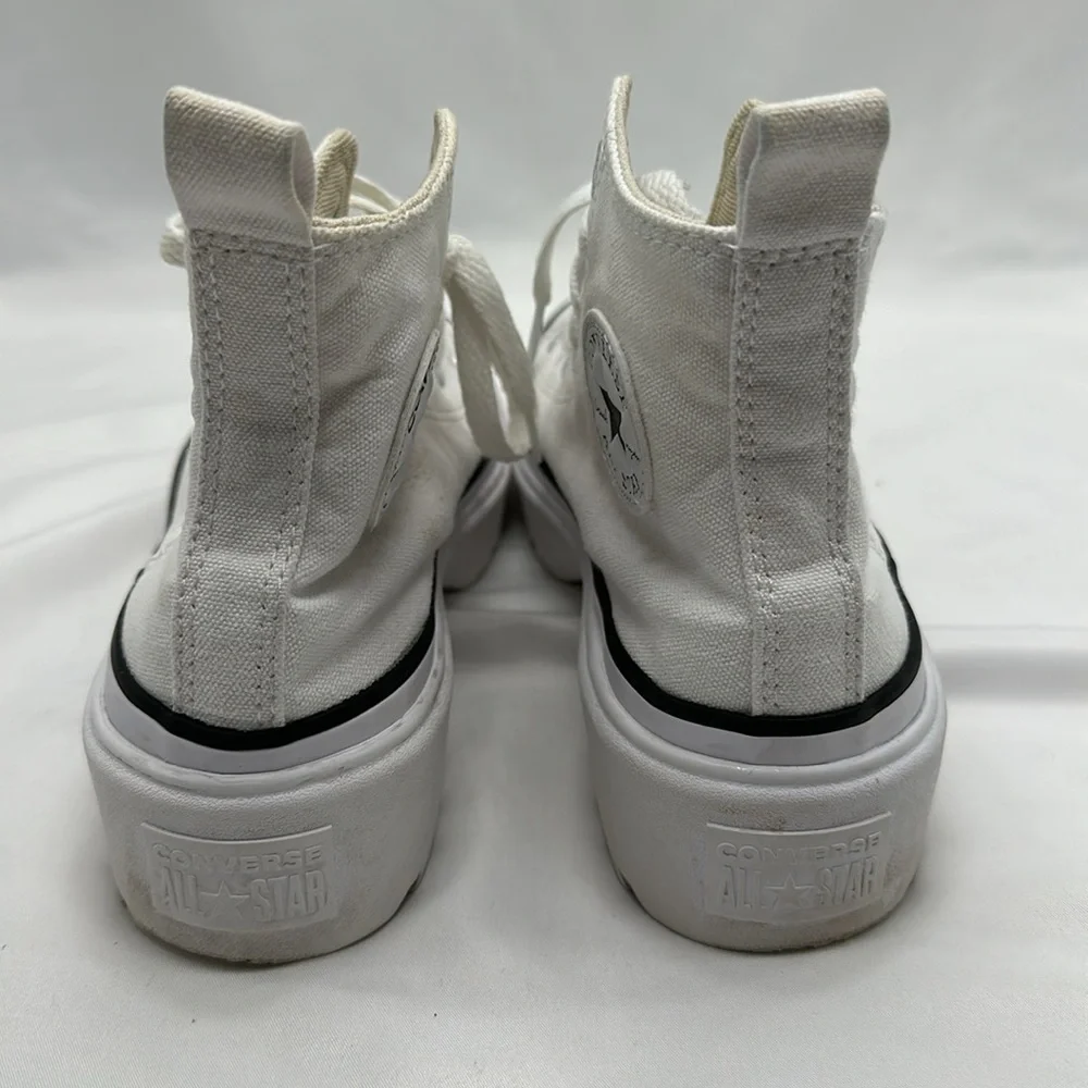 Converse All Star Platform White Sneakers Size 3